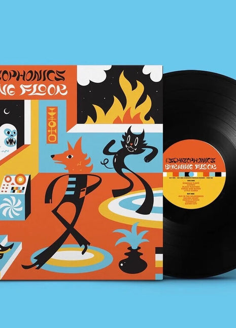 the album cover for Schizophonics - Burning Floor
