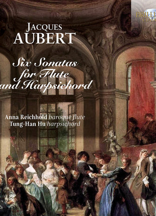 the album cover for Anna Rechhold - Aubert: Six Sons For Traverso & Harpsichord