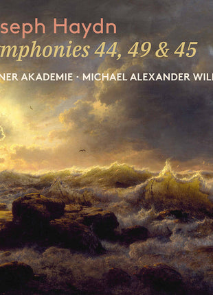 the album cover for Kolner Akademie - Joseph Haydn: Syms 44 49 & 45