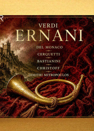 the album cover for Dimitri Mitropoulos - Mitropoulos Conducts Ernani