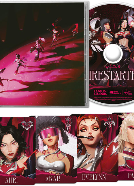the album cover for K/DA, League of Legends - FIRESTARTER (EP) [BLADES Edition]