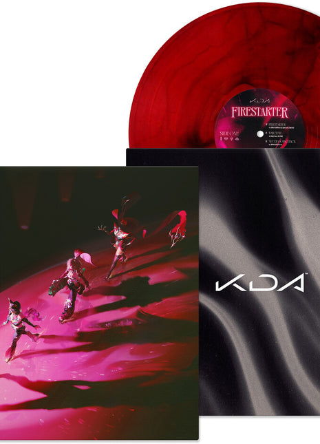 the album cover for K/DA, League of Legends - FIRESTARTER (EP) [Red]
