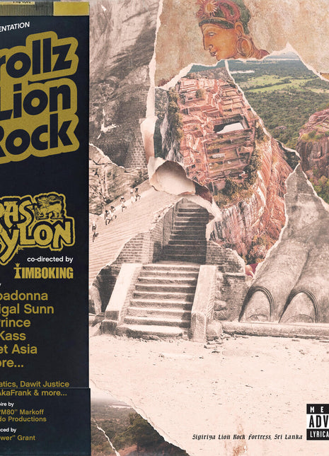 the album cover for Ras Ceylon - Scrollz Of Lion Rock