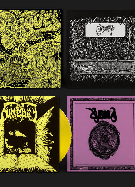 the album cover for Xysma - Maggots: Original Artyfacts From the First Finnish Death Metal Era Part Ii (3-7inch/blue 7inch)