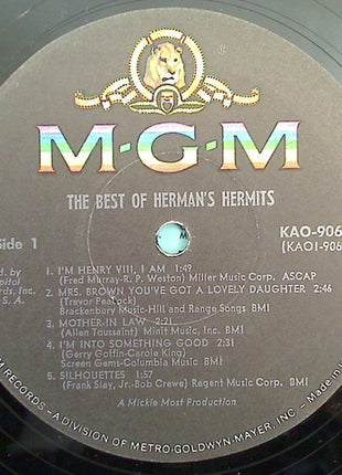 Herman's Hermits : The Best Of Herman's Hermits (LP, Comp, Mono, Club, Gat)