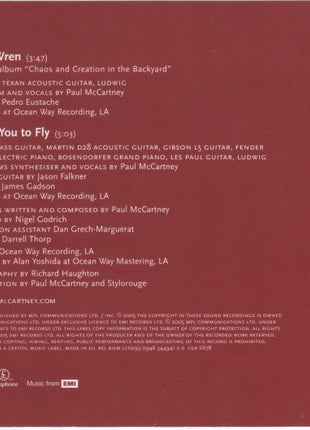 Paul McCartney : Jenny Wren (CD, Single)