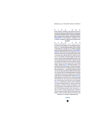 Madonna : Papa Don't Preach (12", Maxi, SRC)