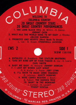 Various : Welcome To Columbia Country (LP, Comp)