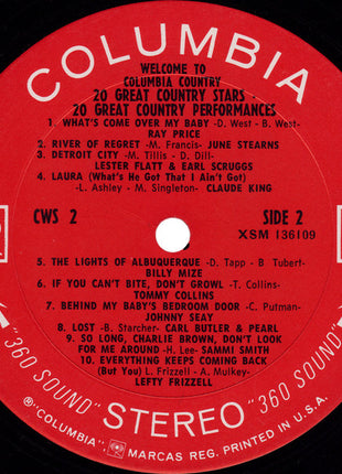 Various : Welcome To Columbia Country (LP, Comp)