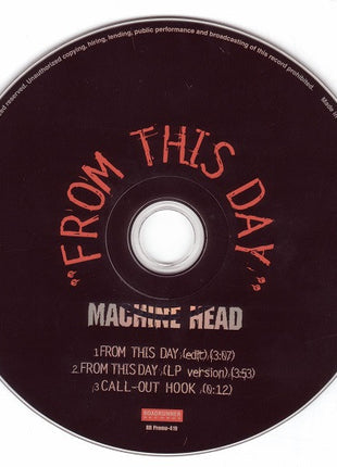 Machine Head (3) : From This Day (CD, Single, Promo)