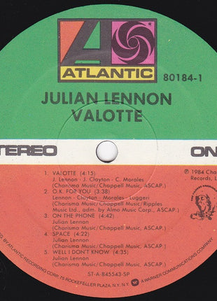 Julian Lennon : Valotte (LP, Album, SP )