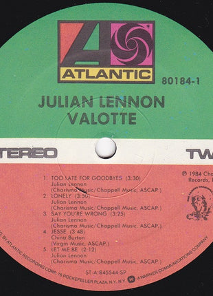 Julian Lennon : Valotte (LP, Album, SP )