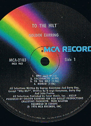 Golden Earring : To The Hilt (LP, Album, Glo)