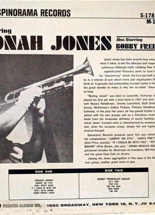 Jonah Jones Also Starring Bob Freedman : Jonah Jones Also Starring Bobby Freedman (LP)