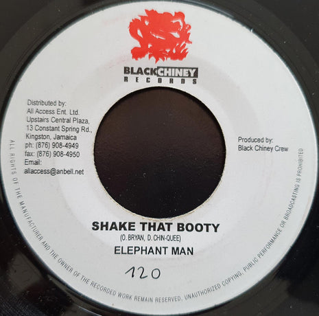 Elephant Man / Notch : Shake That Booty / V.I.P. (Get Back) (7")