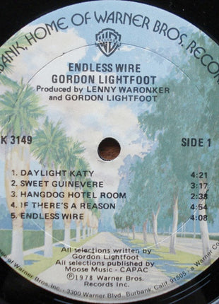 Gordon Lightfoot : Endless Wire (LP, Album, Gol)