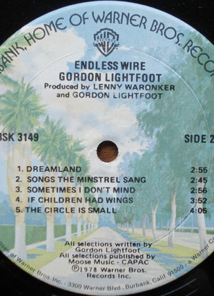 Gordon Lightfoot : Endless Wire (LP, Album, Gol)