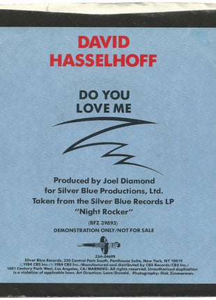 David Hasselhoff : Do You Love Me (7", Promo)