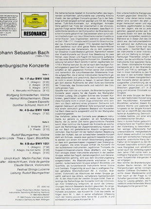 Johann Sebastian Bach - Wolfgang Schneiderhan - Festival Strings Lucerne - Rudolf Baumgartner : Brandenburgische Konzerte Nr. 1 • 4 •  6 (LP, Album, RE)