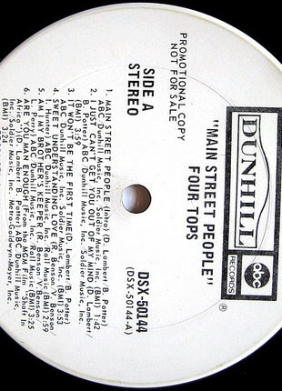 The Four Tops* : Main Street People (LP, Album, Promo)