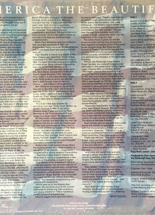 Ruby Braff · Dick Hyman : America The Beautiful (LP, Album)