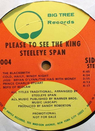 Steeleye Span : Please To See The King (LP, Album, Promo)