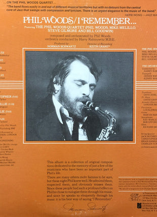 Phil Woods : I Remember... (LP, Album, Gat)