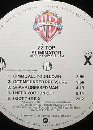 ZZ Top : Eliminator (LP, Album, Jac)