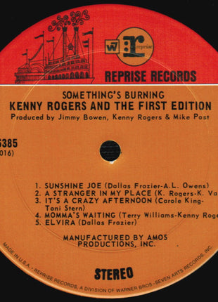 Kenny Rogers & The First Edition : Something's Burning (LP, Album, San)