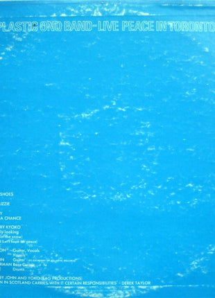 The Plastic Ono Band : Live Peace In Toronto 1969 (LP, Album, Win)