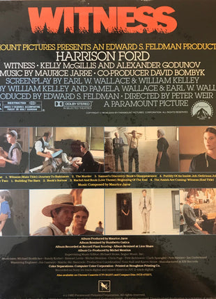 Maurice Jarre : Witness (Original Motion Picture Soundtrack) (LP, Album)