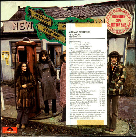 Ashman Reynolds : Stop Off (LP, Promo)