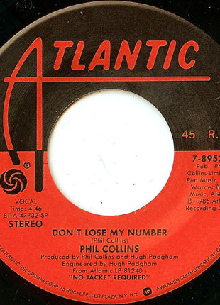 Phil Collins : Don't Lose My Number (7", Spe)