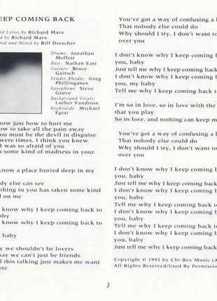 Richard Marx : Rush Street (CD, Album)