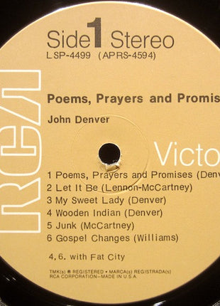John Denver : Poems, Prayers & Promises (LP, Album, RP, Tan)