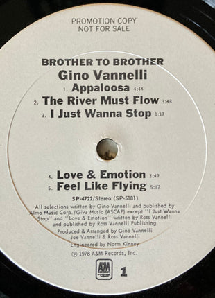 Gino Vannelli : Brother To Brother (LP, Album, Promo)