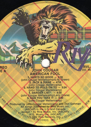 John Cougar Mellencamp : American Fool (LP, Album, 53 )