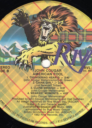 John Cougar Mellencamp : American Fool (LP, Album, 53 )