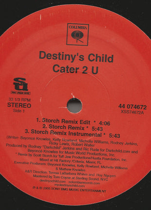 Destiny's Child : Cater 2 U (Remixes) (12")