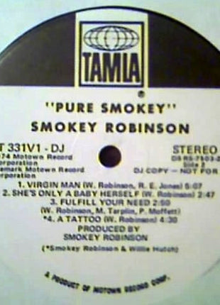 Smokey Robinson : Pure Smokey (LP, Album, Promo)