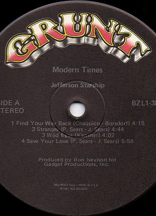 Jefferson Starship : Modern Times (LP, Album, Ind)