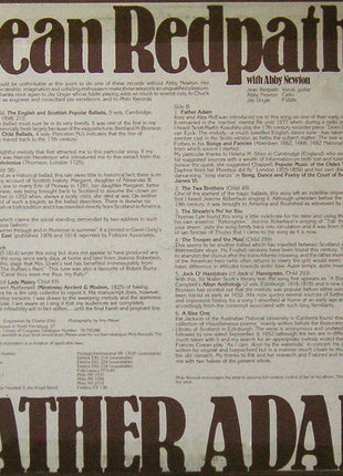 Jean Redpath With Abby Newton : Father Adam (LP, Album)