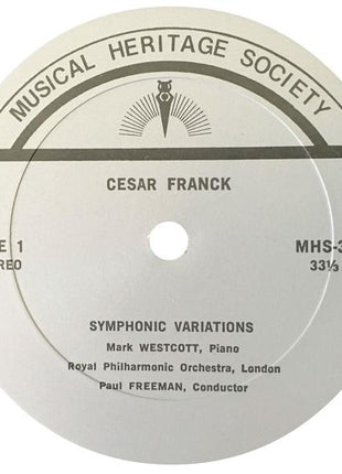 César Franck /  Mark Westcott, Royal Philharmonic Orchestra, Paul Freeman (3) : Symphonic Variations · Les Djinns · Les Eolides (LP)