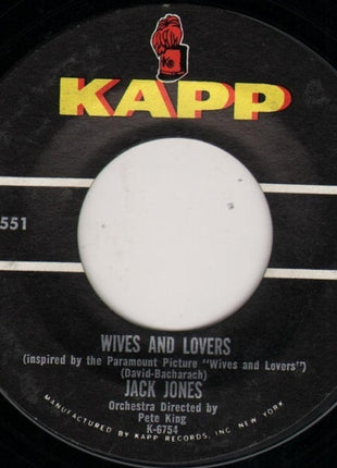 Jack Jones : Wives And Lovers (7", Single)