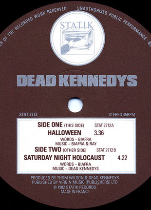 Dead Kennedys : Halloween (12", Single)