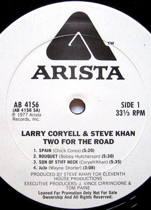 Larry Coryell - Steve Khan : Two For The Road (LP, Album, Promo)