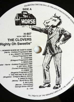 The Clovers Featuring Charlie White (3) : "All Righty Oh Sweetie" (LP, Comp, Mono)