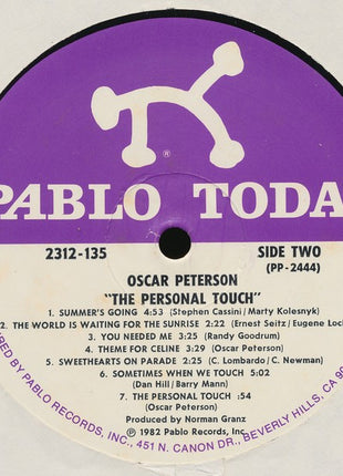 Oscar Peterson : The Personal Touch (LP, Album)