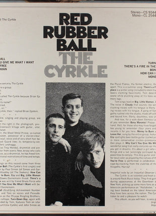 The Cyrkle : Red Rubber Ball (LP, Album, Mono, Ter)
