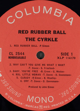The Cyrkle : Red Rubber Ball (LP, Album, Mono, Ter)
